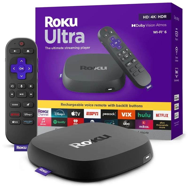 Roku Ultra 4K Streaming Player - HDR10+, Dolby Vision, Voice Remote