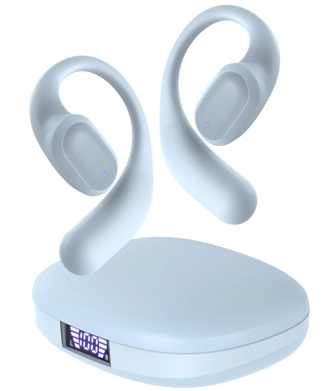 PSIER Open Ear Headphones, Air Conduction Headphones with Mic Bluetooth 5.3 Wireless Headphones Premium Stereo Sound Ear Buds with 40H Playtime, IPX6 Design Open Earbuds for Running Cycling (Blue)