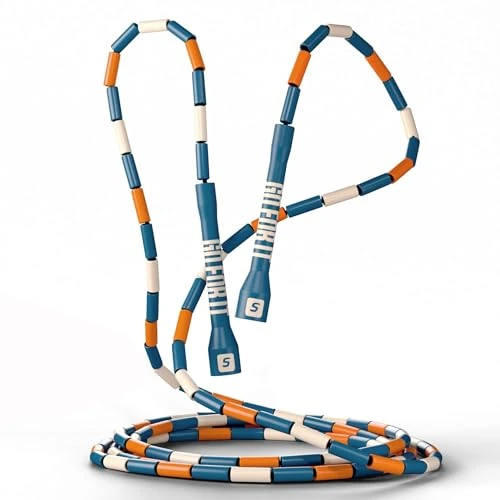 Sportbit Elite Beaded Jump Rope – Adjustable for Kids & Adults, Durable Fitness Skipping Rope for Cardio, Gym, Home & Outdoor Workouts