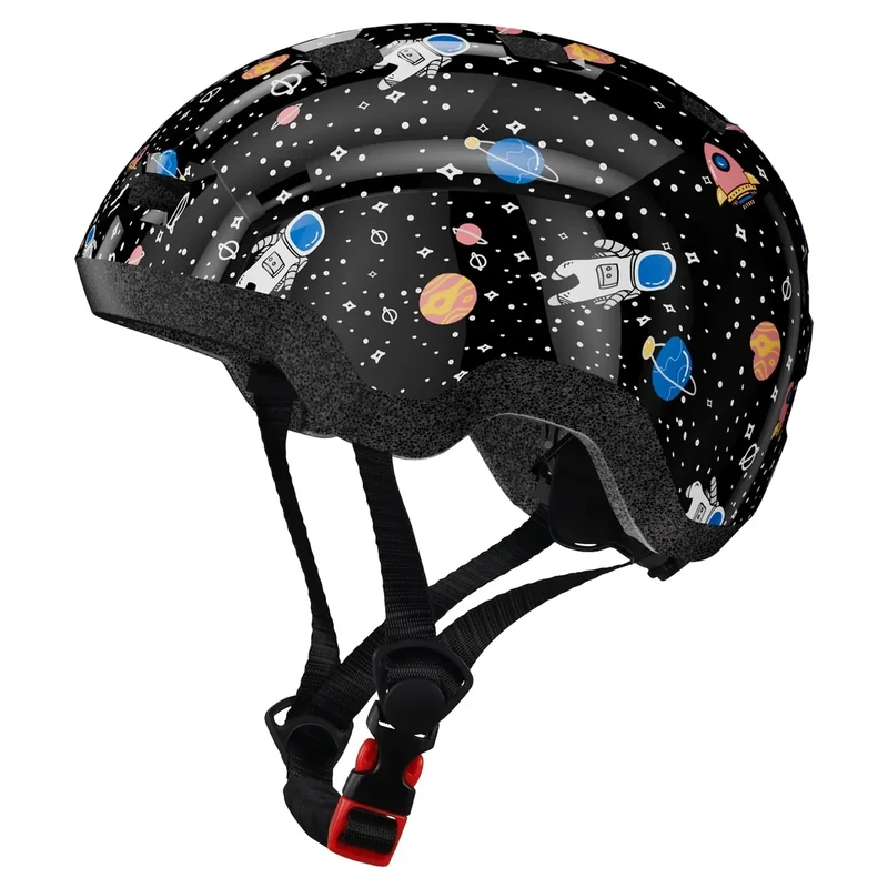 Toddler Bike Helmet 3-5 Years Old- with 12 Vents & Dual Liner (0.16"+0.28") - Adjustable Dial Fit (48-53cm) (S,Space)