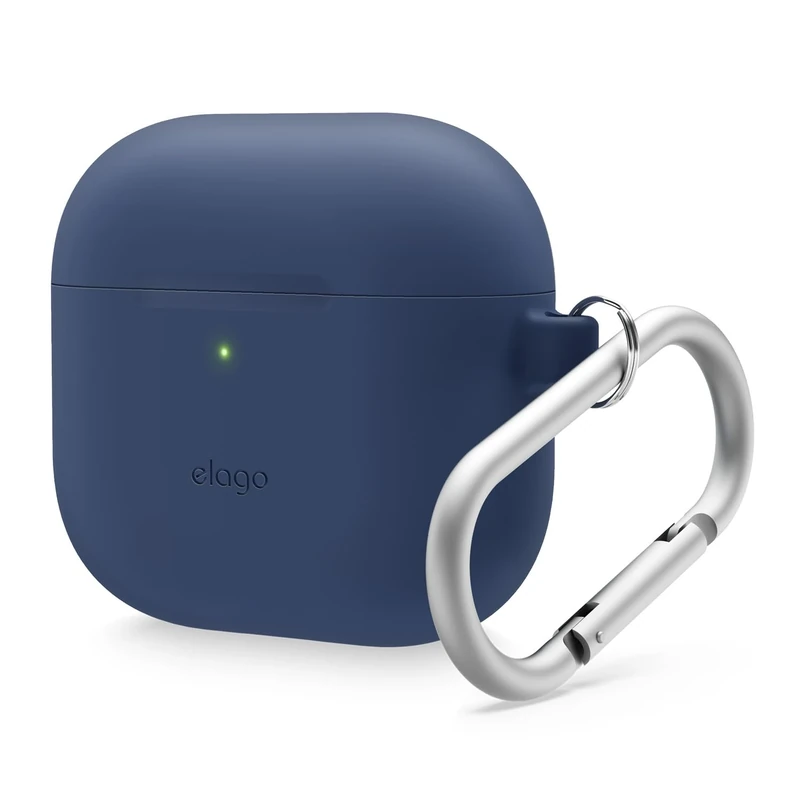 elago AirPods 4 Carabiner Case - Shockproof, Wireless Charging (Indigo)