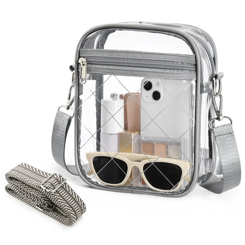 BS-VOG Clear Purses for Women, Stadium Approved Clear Crossbody Bag for Concerts Sports Fans