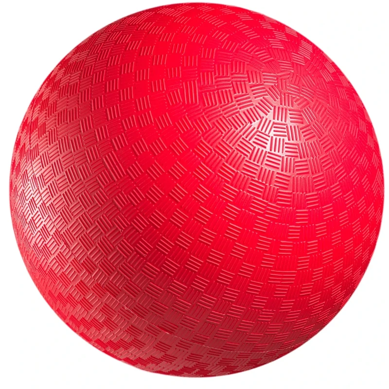 PlayBolt Playground Ball - 8.5 Inch Red Rubber Kickball Bouncy Inflatable Balls for Kids & Adults w/Hand Pump, Indoor & Outdoor Games, Kickballs, Dodgeball, Four Square, and More, (1-Pack)