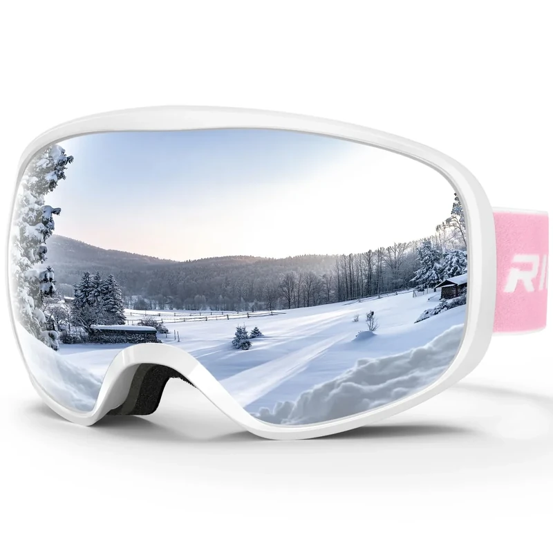 RIOROO Kids Ski Goggles, Toddler & Snowboard Goggles for Boys & Girls Aged 3-14, 100% UV Protection OTG Goggles - Image 1