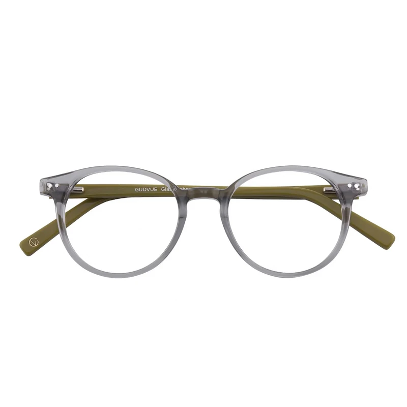 GUDVUE Blue Light Glasses, Computer/Gaming/TV/Phones Glasses for women, Anti Glare/UV400/Eye Strain, Oval Grey/Green