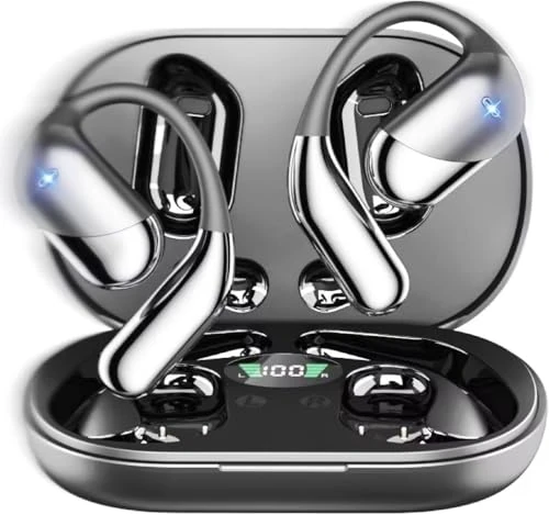 Wireless Earbuds Bluetooth 5.4 Headphones with Digital Display Charging Case Touch Control in-Ear Earphones with Built-in Microphone IPX7 Waterproof Stereo Earphones for Running Walking Workout