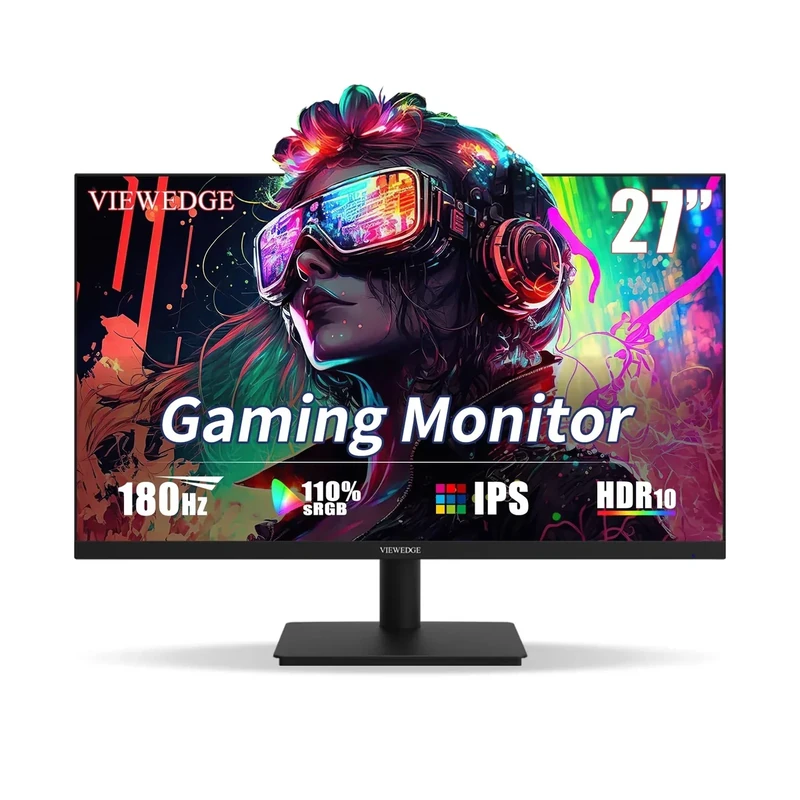 Viewedge 27\" Gaming Monitor - 1080p IPS, 180Hz, 1ms, HDR10, FreeSync