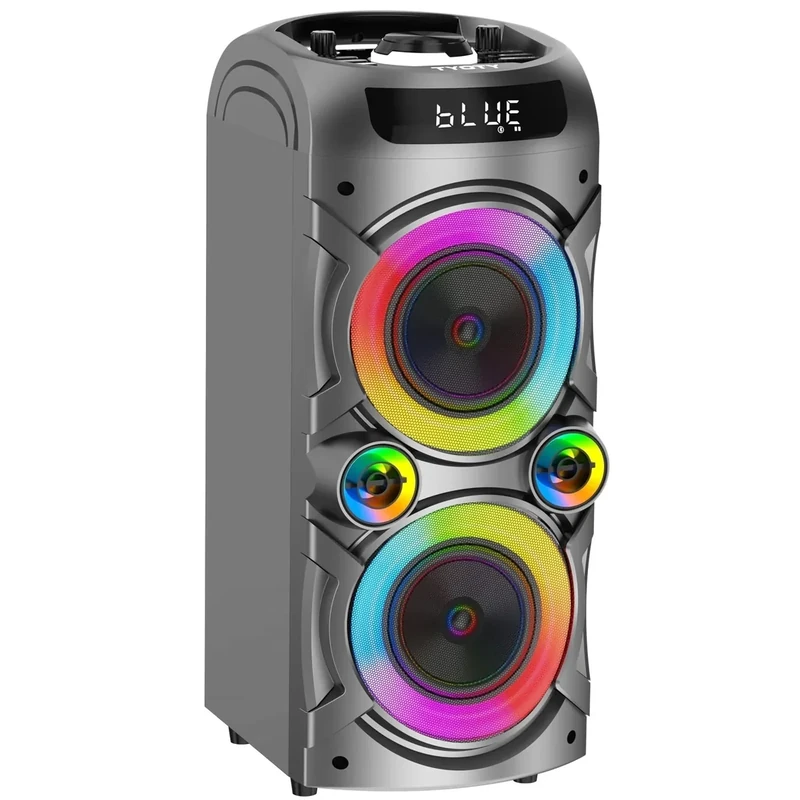 TYOTY 100W Bluetooth Boombox with Subwoofer, LED Lights & TWS Pairing