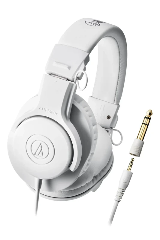 Audio-Technica ATH-M20x Professional Studio Monitor Headphones, White - Image 1