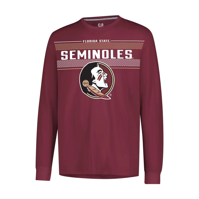 Ultra Game NCAA Official Men’s Super Soft Supreme Long Sleeve T-Shirt - Unisex, Florida State University, Team Color, 2XL