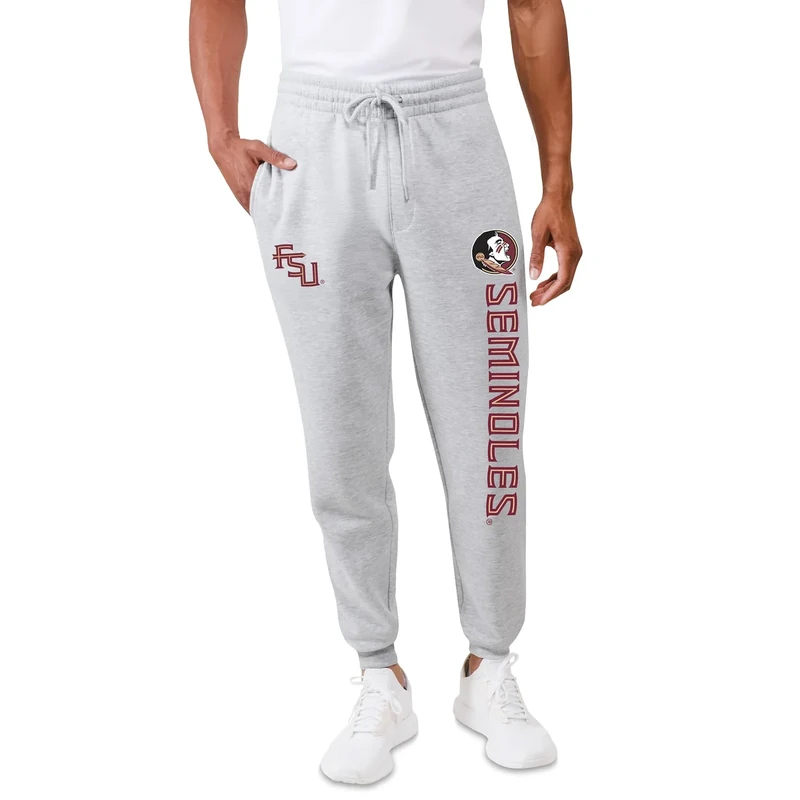 Ultra Game Men's Standard NCAA Official Super Soft Game Day Jogger Sweatpants, Heather Gray