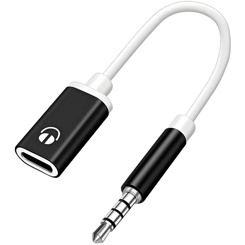 Zenarao 3.5mm Male to USB C Female Audio Adapter, Only Analog Audio Aux Jack Cable for Smartphone Laptop Tablet MP3 （Black）