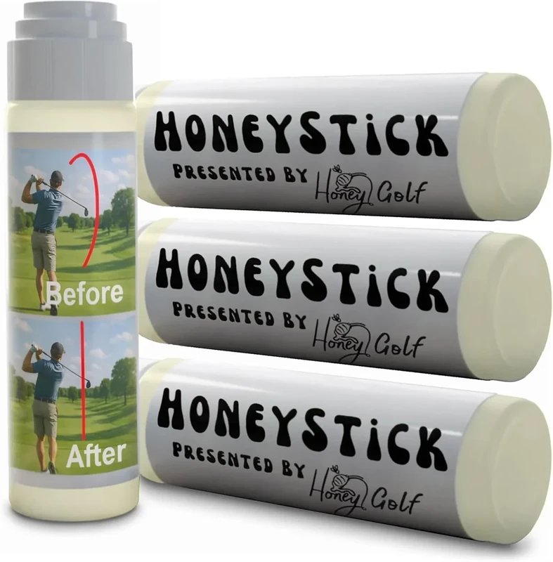 HoneyGolf HoneyStick Anti Slice Gel for Golf Clubs - Anti-Hook Spin Reducer for Driver, Woods, Hybrids, Irons - Golf Accessories for Men - Golfers Must Haves & Essentials - 1 Pack