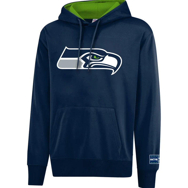 Ultra Game NFL Official Adults Super Soft Game Day Hoodie Sweatshirt - Unisex, Seattle Seahawks, Team Color 24, Medium