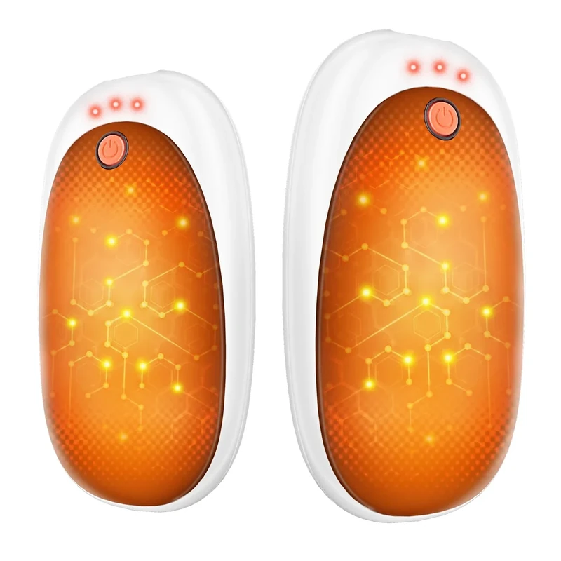 Upgrade 20H Heating Time AI Hand Warmers Rechargeable 2 Pack, Rechargeable Hand Warmer,6000mAh Portable Pocket Heater, Golf Accessories, Camping Essentials, Gifts for Men, Women, Camping, Hunting