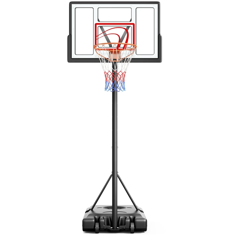TONBUX Adjustable Basketball Hoop Outdoor 10FT, Basketball Portable Hoops & Goals, 44 Inch Backboard, for Kids, Youth, and Adults in The Backyard, Driveway