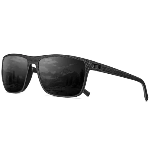 QALLY for Men Women - Retro Sun Glasses Polarized, UV400 for Driving, Fishing. QS45-1V34