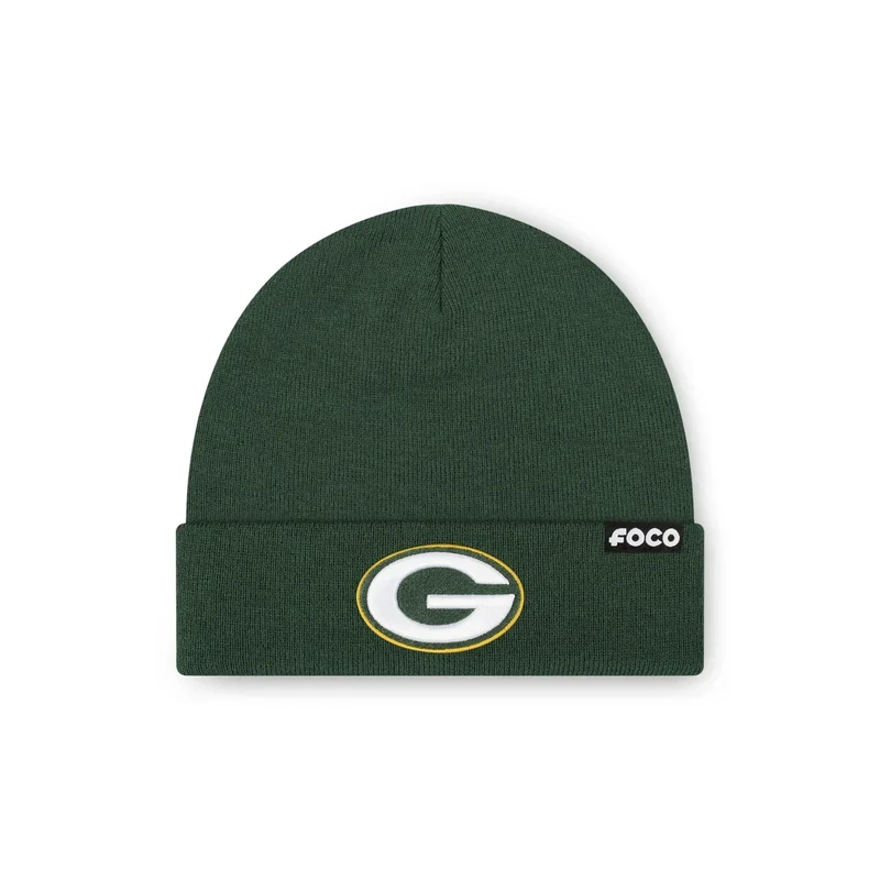 FOCO Green Bay Packers NFL Basic Primary Logo Beanie - Forest