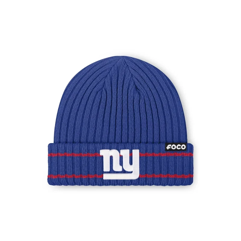 FOCO New York Giants NFL Primary Logo Ribbed Beanie - Royal