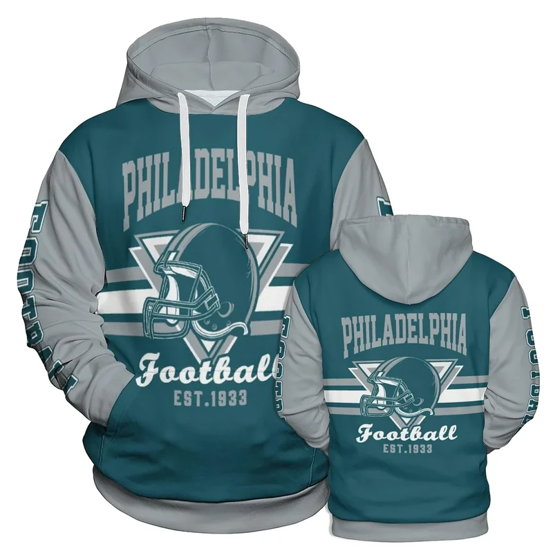 Pkihgxa Casual Hoodies for Men Women, Fans Gameday Apparel, Team City Pride Pullover Hoodie Sweatshirt S Green