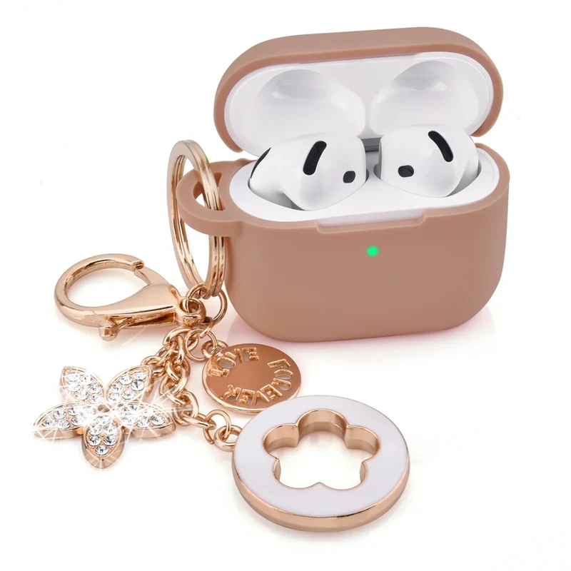 VISOOM Silicone AirPods 4 Case - Anti-Drop Cover with Cute Keychain