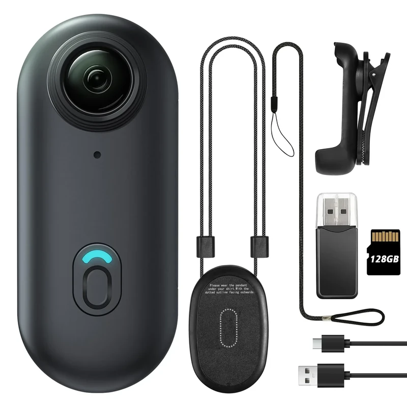 Meoilkolnm Mini Body Cam - FHD 1080P, Thumb Size, Hands-Free, 128GB