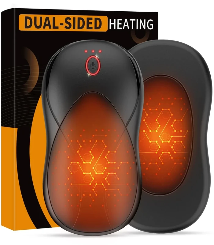 Hand Warmers Rechargeable 2Pack, Dual-Sided Heating Electric Hand Warmer, 3 Temperature Handwarmers, Portable Pocket Warmers Magnetic, Reusable Hand Warmers for Women, Man, Hunting, Camping, Christmas