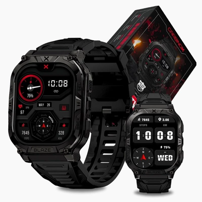 CARBINOX Blaze Watch GPS - IP69K, 170+ Sports, Gorilla Glass
