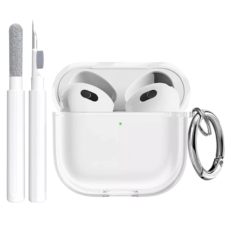 Maxjoy Silicone Case for Apple AirPods 4th Gen - Transparent, Cleaner