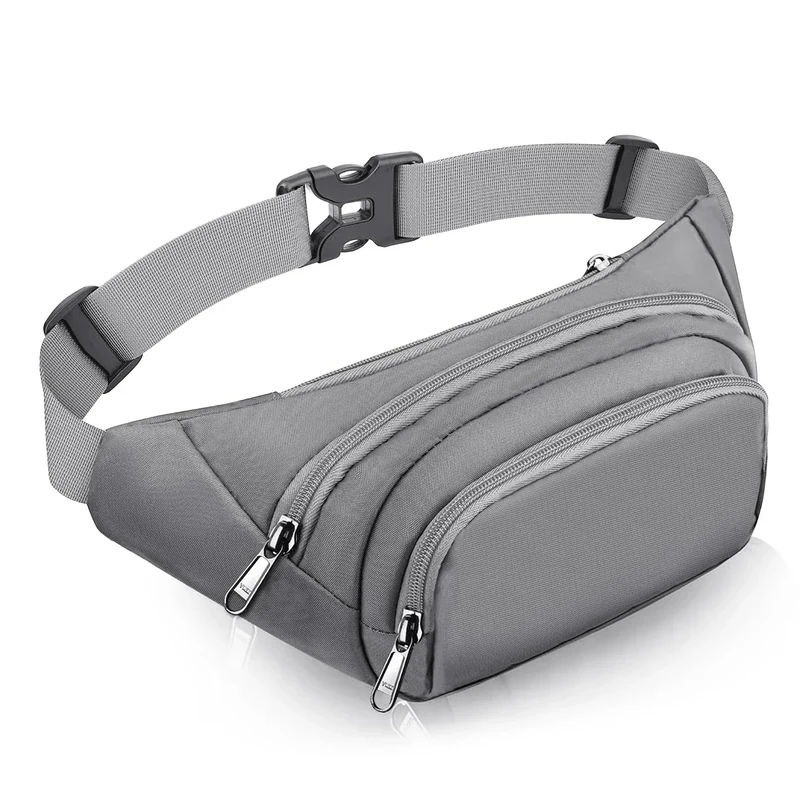 Large Fanny Pack for Women Men - Syican Waist bag with 3-Zipper Pockets, Gifts for Enjoy Sports Traveling Workout Casual Hands-Free crossbody bags Fits MAX 7.9'' iPad & 6.6'' Phone