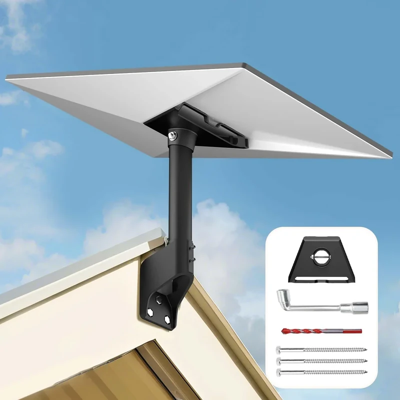 Gen 3 Mount for Starlink, 360° Adjustable Short Wall Mount Compatible with V3 Starlink Standard Dish, Roof Mount, Mounting Kit