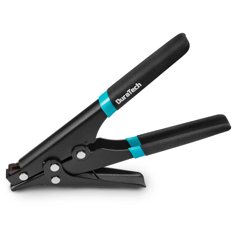 DURATECH 8-inch Zip Tie Tool, Ergonomic Cable Tie Gun for Fastening and Cutting Plastic or Nylon, Tensioning and Cutting Tool for Cable Management