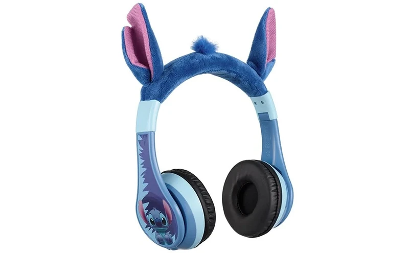eKids Disney Stitch Bluetooth Headphones - Volume Reduced Foldable Mic