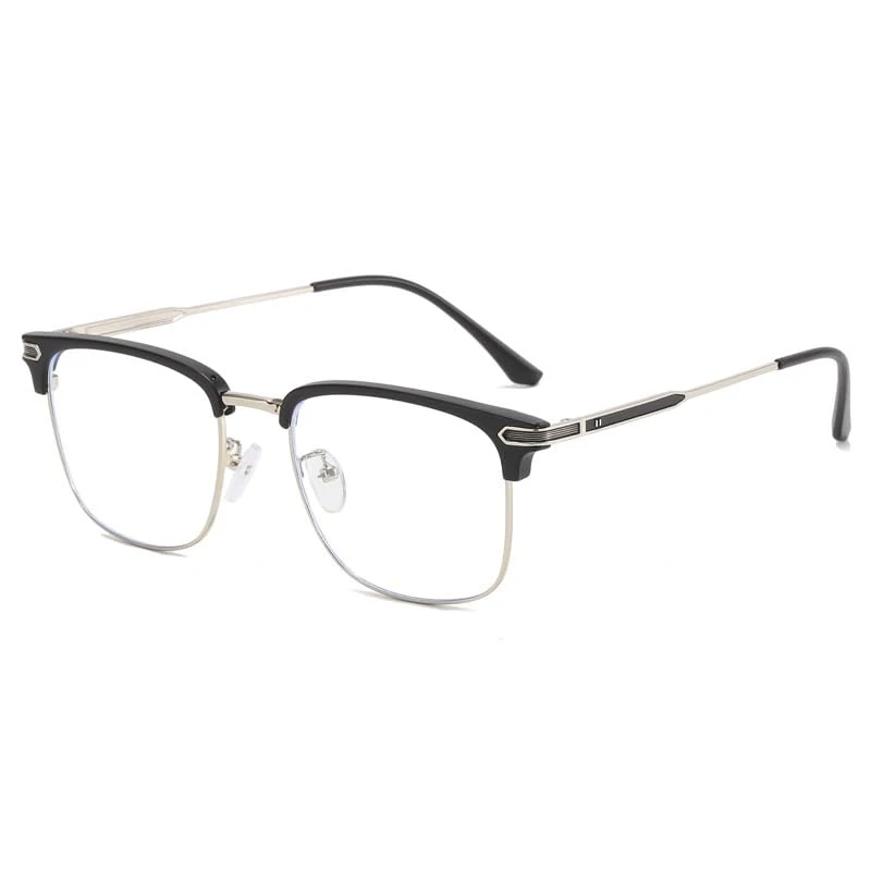 HOKETOP Blue Light Glasses - Anti-Fatigue, UV400, Arrow Silver/Black