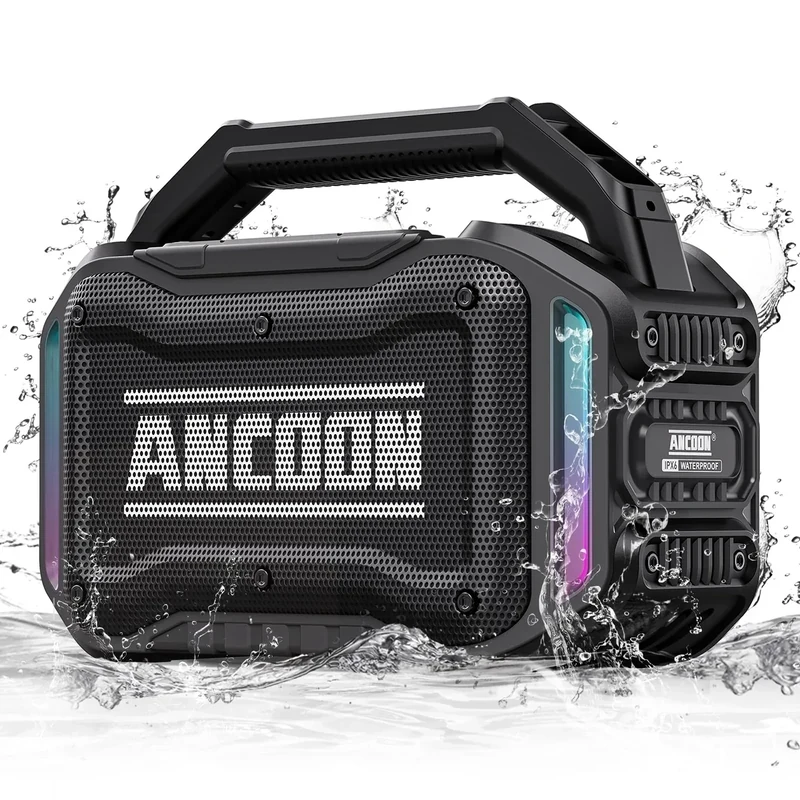 ANCOON 80W Bluetooth Speaker - 20H Playtime, IPX6 Waterproof, TWS Bass