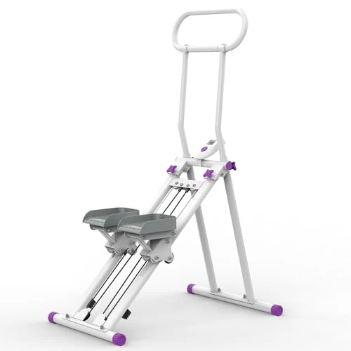 HXD-ERGO Stair Stepper for Home Gym,Folding Vertical Climber Cardio Exercise Machine,Stair Climber for Full Body Workout with Adjustable Handlebar for Women & Men (Purple)