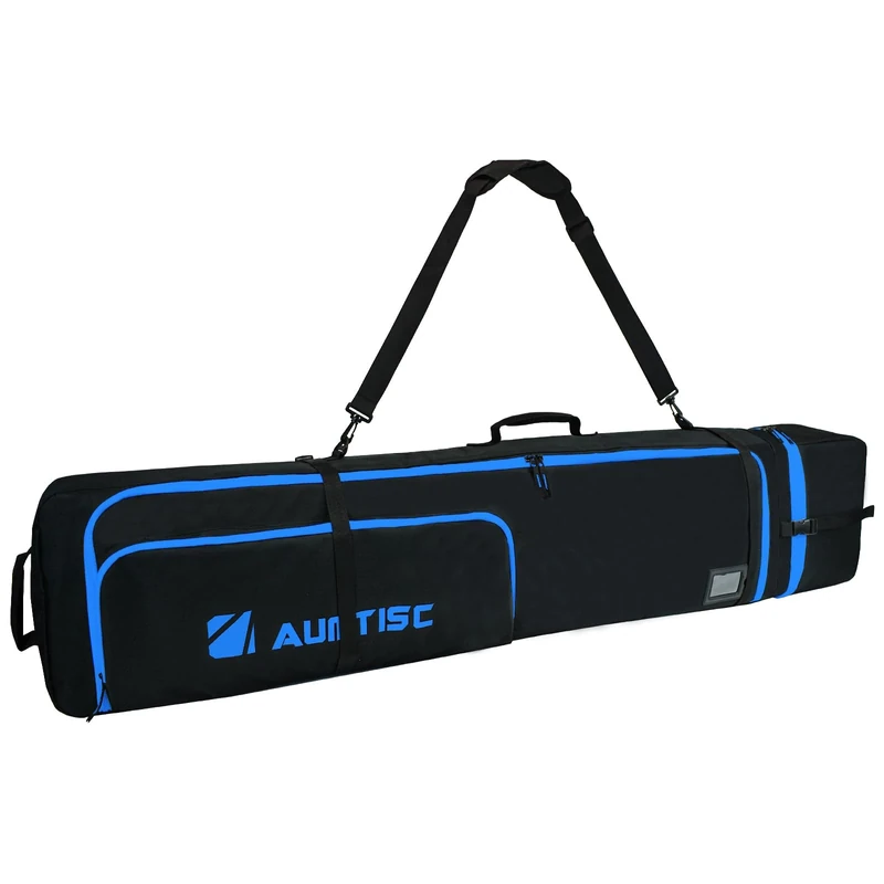 AUMTISC Padded Snowboard Bag for Air Travel, Snow Board Travel Bags Case for Flying, Ski Storage Bags for Boots and Equipment, Adjustable Length in 156cm - 181cm