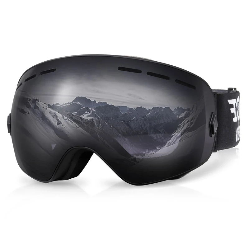 EXP VISION Snowboard Ski Goggles Men Women Youth, Anti Fog OTG Winter Snow Goggles Spherical Detachable Lens