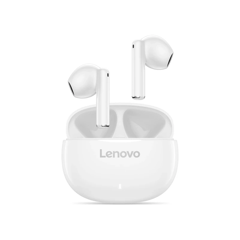 Lenovo E310 True Wireless Stereo Earbuds Bluetooth 5.3 ENC Noise-Cancelling with 13mm Speaker Type-C Charging 20h Battery Life for Music Calls Comfortable Fit Wireless - White - Image 1