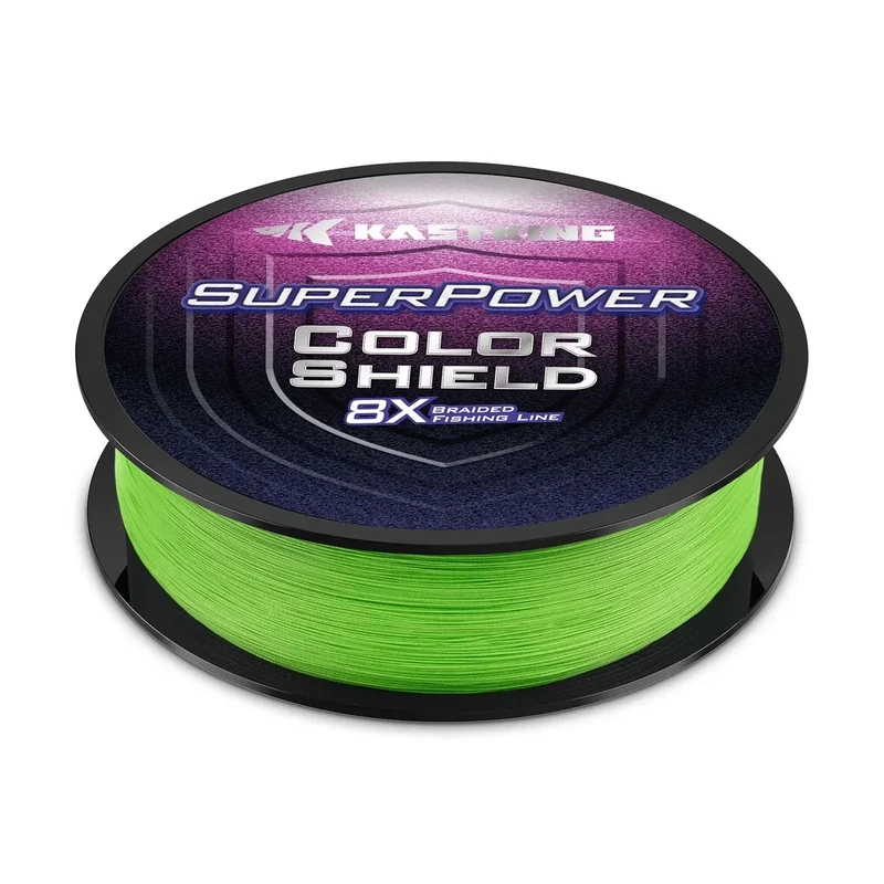 KastKing Superpower ColorShield Braided Fishing Line, Neon Green,40LB,300Yards,X8