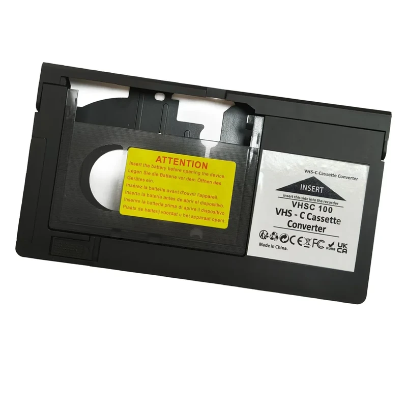 VHS-C Tape Cassette Adapter for Camcorders Motorized VHS VHS-C to VHS – Ideal for VCR Player, Video Cassette Player and VHS to Digital Converting - Image 1