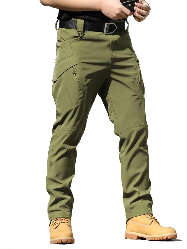 AUTIWITUA Men's Tactical Cargo Pants Water Resistant Lightweight Hiking Pants Outdoor Work Pants with Multi Pockets(No Belt)