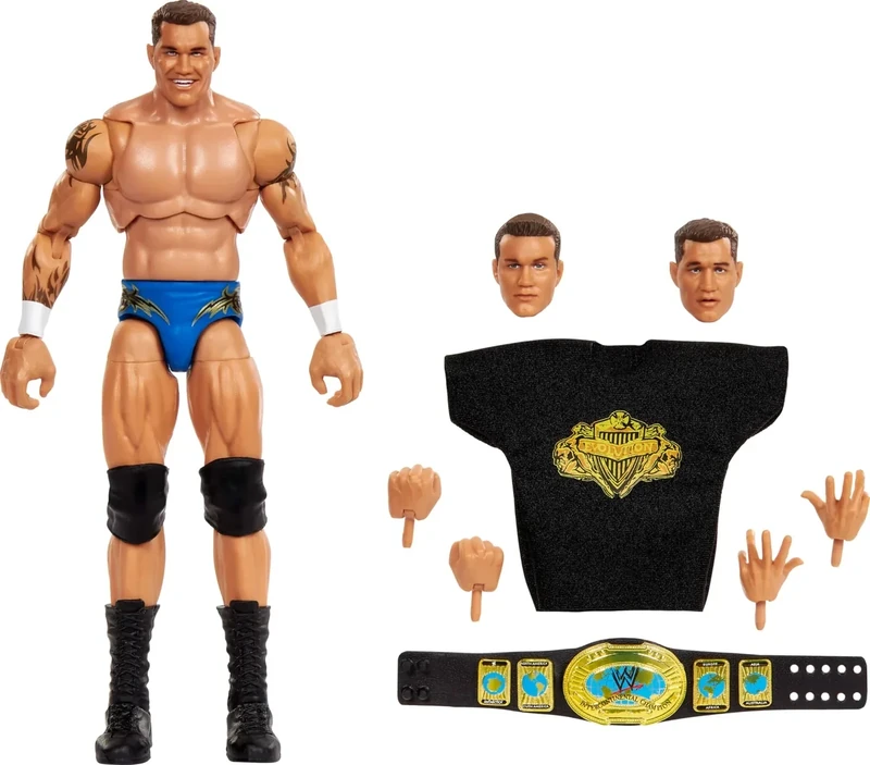 Mattel WWE Ultimate Edition Randy Orton 6-inch Action Figure & Accessories Fan Takeover Set, 10+ Pieces Include Swappable Heads & Hands - Image 1