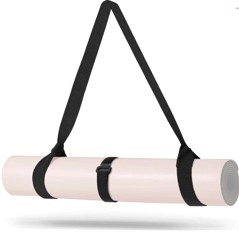 MRZZATA Yoga Mat Carrier Strap - Adjustable Thick and Wide Strap for Carrying Mat or Stretching, Black