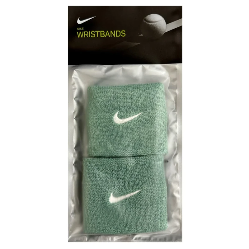 NIKE Premier Swoosh Singlewide Wristbands -Soft, Moisture-Wicking (1 Pair, 2.5" Wide) (Healing Jade)