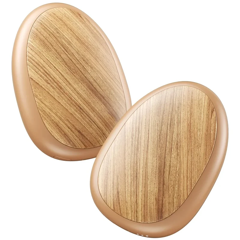 Hand Warmers Rechargeable 2 Pack, AI Temperature Control Electric Handwarmers, Stone Shape Portable Pocket Heater, Great Gift for Christmas Hunting, Golf, Camping Wood