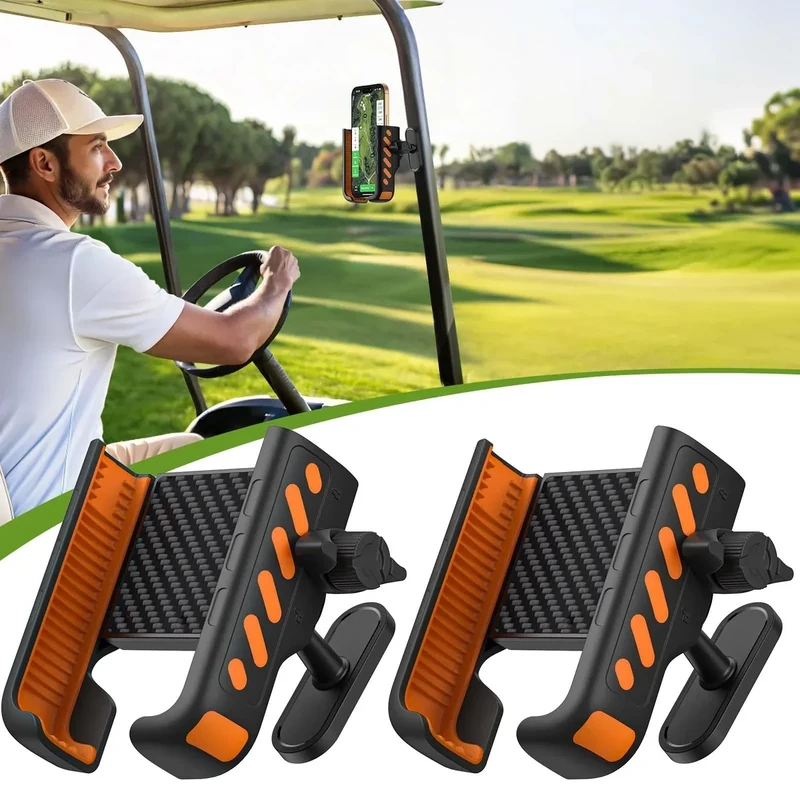 Magnetic Golf Cart Phone Holder - Golf Cart Phone Mount with N52 Magnets Compatible with EZGO Club Car Yamaha, Golf Phone Caddy for Cell Phone iPhone Samsung & More, Golf Accessories for Men Women