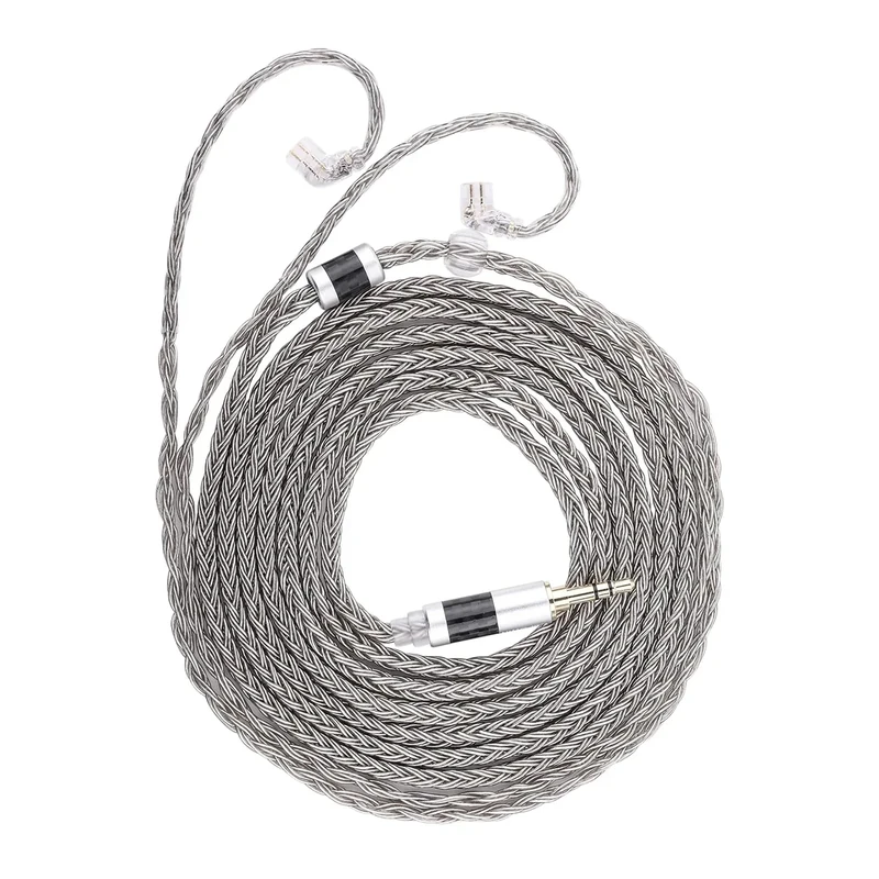 Linsoul Tripowin Zonie 2M IEM Cable - 16 Core Silver Plated, 2Pin