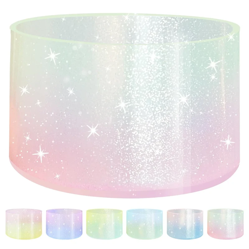 Gradient Jelly Luster Glitter Silicone Boot for Stanley 20 30 40oz, Gradient-Color Boot Compatible with Hydro Flask Water Bottle 12-24oz, 2.85-3.0 Inch Protective Anti-Slip Bottom Sleeve Cover