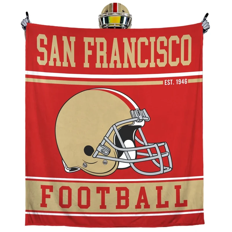 Football Blanket for Men Women Football Lovers Gifts Soft Flannel Warm Throw Blanket Football Style Travel Blanket for Men Football Fans Blankets for Sofa Bed Bedroom Living Room 50x60 Inch